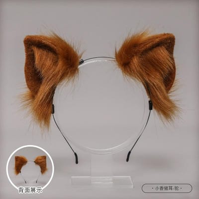 Geurige Varkensoor Hoofdband Pluche Lolita Cosplay Haaraccessoires Varkensoren Kattenoren Hoofddeksel Japans Meisje Haar Hoepel Hoofddeksel brown