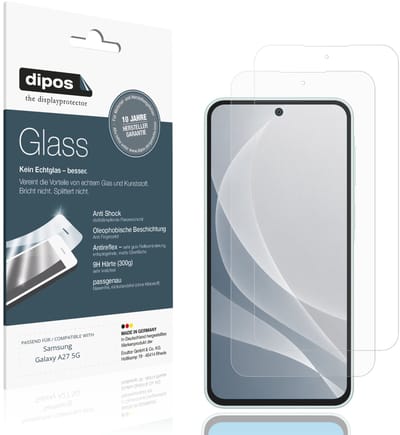 dipos – 2x Matte Pantserfolie geschikt voor Samsung Galaxy A27 5G | 9H Screenprotector