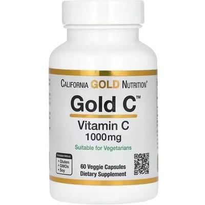Vitamine C - California Gold Nutrition - Gold C - 1000 mg - 60 capsules - Vermoeidheid verminderen