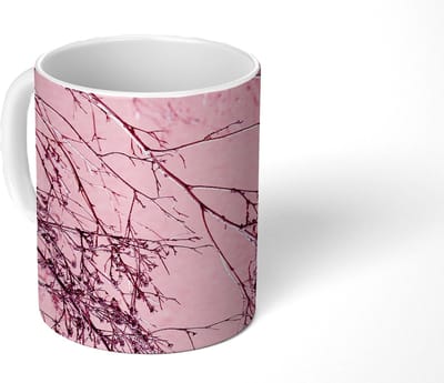 Mok - Koffiemok - Bloemen - Takken - Zomer - Mokken - 350 ML - Beker - Koffiemokken - Theemok