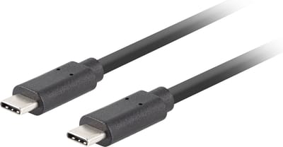 Lanberg Usb-C Naar Usb-C 3.1 Gen 2 Kabel 10Gb/S Pd100W Voor Laptop En Telefoon 0,5M