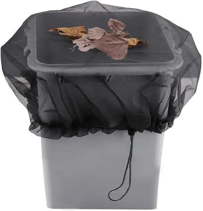 Gaasafdekking regenton - Ton hoes - Regenwater opvangen - Verstelbaar trekkoord - 60 cm - Zwart