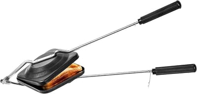Sandwich Broodrooster - Tosti Apparaat - Snelle Lunch Maken - Antikleefcoating - 40 cm - Zwart