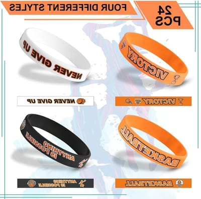Allecto Plus - 24 stuks siliconen basketbal armbanden - sportieve feestdecoratie voor kinderen en jeugd