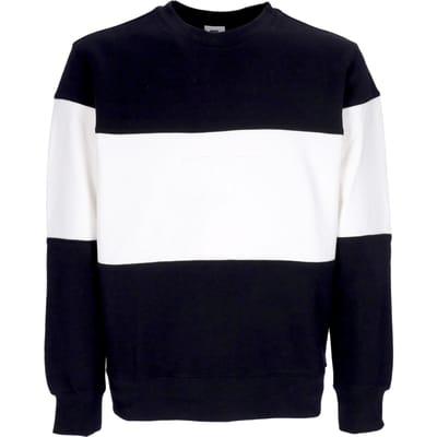 Club Plus Colorblock Crewneck lichtgewicht herensweatshirt met ronde hals, zwart/wit