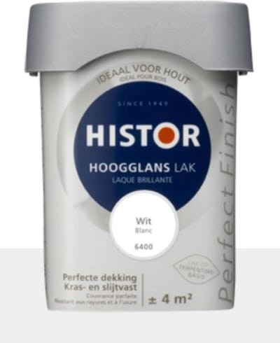Histor Perfect Finish Lak Hoogglans 0,25 liter - Wit