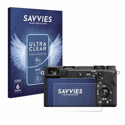 Savvies - Screenprotector voor Sony Alpha 6400 / 6400A - Folie Beschermfolie transparant 6 Stuks