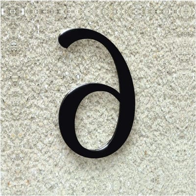 Huisnummer 6 - Adrescijfer - Huis Identificatie - Klassiek lettertype - 20 cm - Zwart