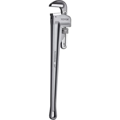 Clé à tuyau droite en aluminium 24 pouces Clé à molette réglable Mâchoires en CRV