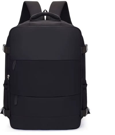 Lichtgewicht Reisrugzak met Grote Capaciteit – Handbagage Rugzak voor Korte Vluchten, Zakelijke Laptop Rugzak en Travel Backpack voor Cabinegebruik-Zwart