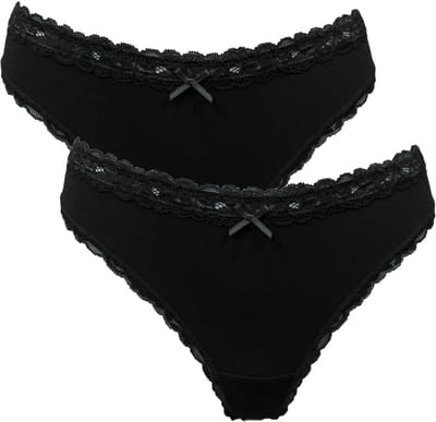 After Eden My Basic Weekend string 2-pack Dames onderbroek - Zwart - Maat L