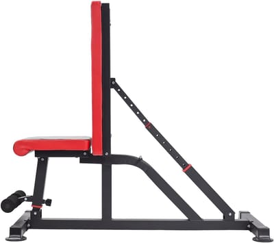 Fitness Bank - Trainingsbank Verstelbaar - Kracht Training - Veelzijdige Instelling - 200 KG Capaciteit - Rood