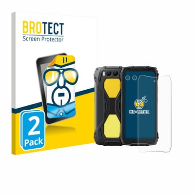BROTECT - Screenprotector voor Blackview BV7300 (Voor+Camera) - Folie Beschermfolie transparant 2 Stuks