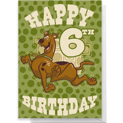 Scooby Doo 6th Birthday Greetings Card - Standard Card