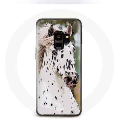 Hoesje - Appaloosa - Samsung Galaxy S9 - Hard - Bescherming - Wit paard