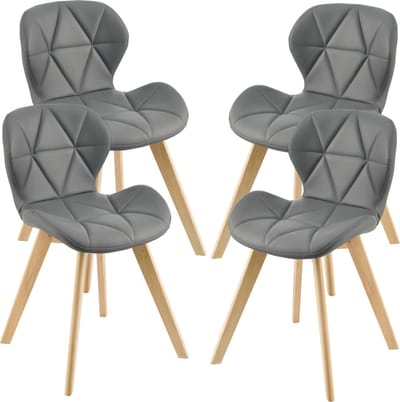 Eetkamerstoel Almhult 81x57x49 cm set van 4 grijs