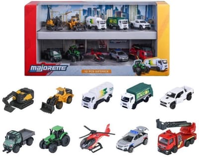 MAJORETTE - Majo City 10 stuks geschenkverpakking - vanaf 3 jaar