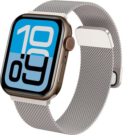 Milanese Horlogeband Geschikt voor Apple Watch 38/40/41 mm Bandje Milanees - Polsbandje Met Magneetsluiting Geschikt voor Apple Watch 38/40/41 mm Bandje Milanees - Zilver