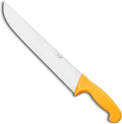 Déglon Slagersmes – 30 cm – Ergonomisch Geel Handvat – Voor Grote Snijtaken – Professioneel Gebruik