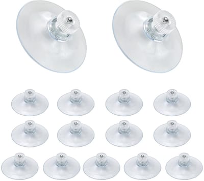 Dailygoods- Zuignappen 41 mm - Kunststof - Set van 13 - Doorzichtig - Voor buiten/binnen - Hoogwaardig PVC - Ideaal voor keuken/badkamer - Zuignapjes