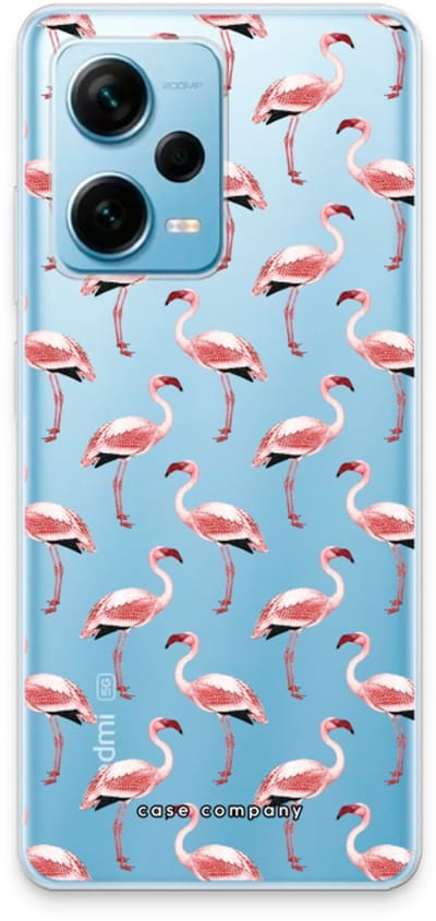 Case Company® - Hoesje geschikt voor Xiaomi Redmi Note 12 Pro Plus hoesje - Flamingo - Soft Cover Telefoonhoesje - Bescherming aan alle Kanten en Schermrand
