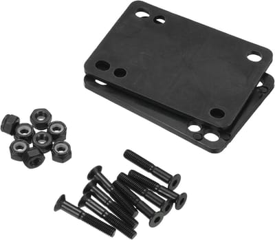 Skateboard Riser Pads - Longboard Shock Pads - Onderdelen Vervangen - Trillingen Verminderen - 2 stuks 3 mm - Zwart
