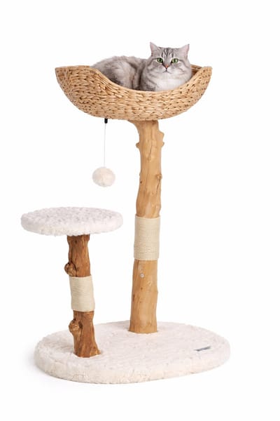Krabpaal – Flamingo Design Line Fidel – krabpaal kat – krabmeubel – design krabpaal – 75x42x98 cm – beige