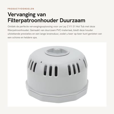 Dailygoods- Filterpatroonhouder Duurzaam PVC - Eenvoudige Installatie - Efficiënte Filtratie - Hot Tub Onderdelen - Langdurige Prestaties - Filterhouder