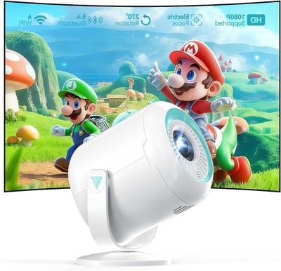 Draagbare Filmprojector - Mini Beamer - Thuisbioscoop Creëren - Native 1080p Resolutie - 1261 x 95 x 1364 cm - Wit