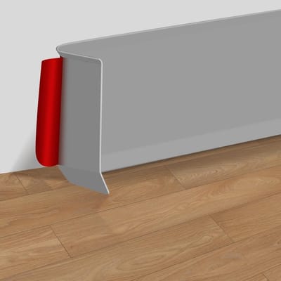 Flexibele Zelfklevende PVC Plint 10 cm - Waterdicht en Geschikt voor Wand en Vloer