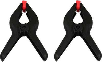 Set van 12x stuks plastic hobby/camping zeilklemmen 15 cm - Veerklemmen voor o.a. dekzeilen