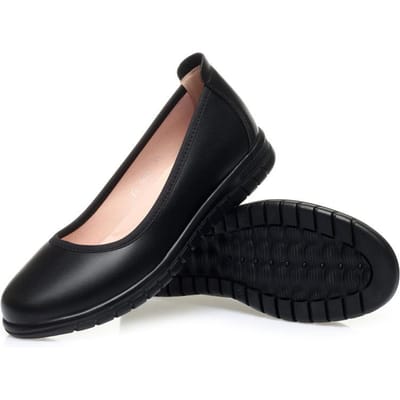 Dames Ronde Neus Lage Mond Antislip Ballerina's Lente Kantoorwerk Zoete Loafers Zwanger Zachte Zool Platte Schoenen 37 black