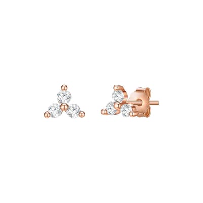 Gems München Dames 925 sterling zilver 3 Zirconia One Size Roségoud 32013952