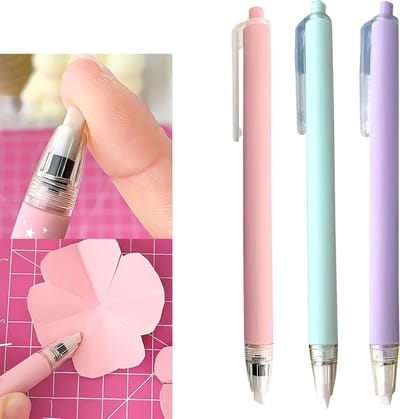 Set van 3 mini snijpennen met keramisch mes voor papier, knutselen en tekenen - ideaal voor studenten en hobbyisten