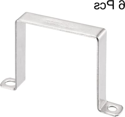 6 Stuks U-vormige Connector Beugels, 80mm x 80mm RVS Beugels voor Pijpbevestiging, Stevige Pijpklemmen voor Deuren en Draadbevestiging