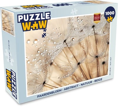 Puzzel Paardenbloem - Abstract - Natuur - Beige - Legpuzzel - Puzzel 1000 stukjes volwassenen