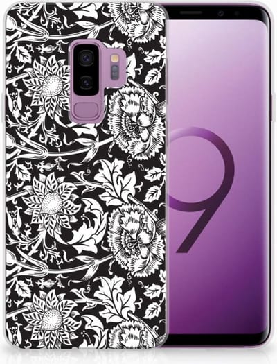 Samsung Galaxy S9 Plus TPU Case Black Flowers