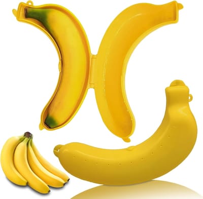 Famanu – Set van 2 bananenhouders – Herbruikbare bananentrommels – Fruitdoos voor kinderen en volwassenen
