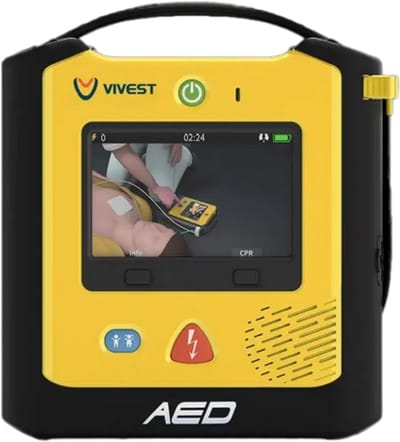 ViVest A3 AED - Meertalige Snelle en Makkelijke AED met Beeldscherm en Kinderknop - NL/EN - Halfautomatische AED