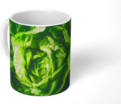Mok - Koffiemok - Groente - Sla - Groen - Mokken - 350 ML - Beker - Koffiemokken - Theemok
