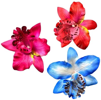 Dailygoods- Haarspelden Hawaïbloemen - Meerkleurig - Bruiloft - Haarclip voor bruid - Feest - Elegant design - Hoogwaardige materialen - Haaraccessoires