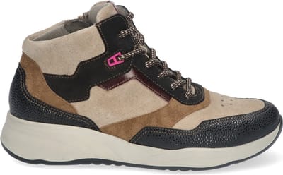 Durea 9778 H - Half-hoge schoenen - Kleur: Wit/beige - Maat: 38.5