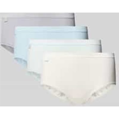 Sloggi Women Basic+ Midi (4-pack) - dames slip - wit - lichtblauw - lichtgroen en grijs