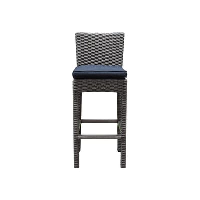Oxford barstoel grijs wicker