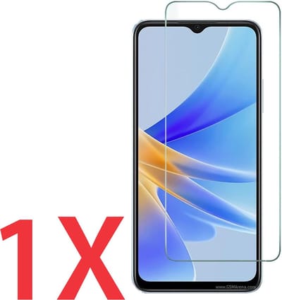 Glasplaatje Geschikt voor: Oppo A17 - 1x Screenprotector - screen protector - glas - bescherm - beschermglas