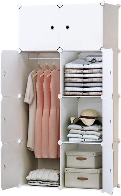 DailySupplies® Dressing Kasten - Kledingkast - Kledingkasten Slaapkamer - Organizer - Wit