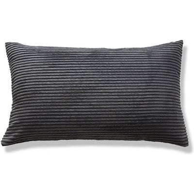 Housse de coussin rectangulaire en flanelle polaire de haute qualité, 30x50 cm, 1 pièce, confortable, rayures lombaires, velours côtelé, décorative, chaude 30X50cm