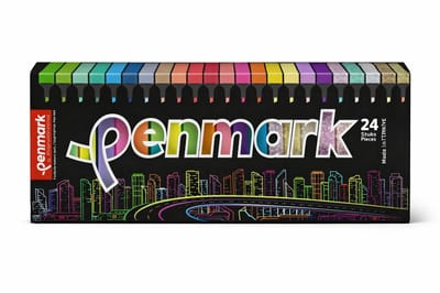 Penmark Markeerstiften Set - Highlighters Bureauset - 24 Stuks - 11 Neon en 13 Glitter en Pastel Kleuren - 1-5 mm