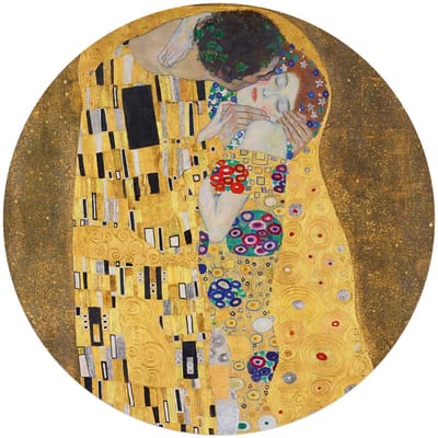 Plexiglasschilderij Klimt De Kus - Ø 70 - Acrylglas - REINDERS