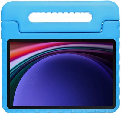 Just in Case tablet Hoes Kinderen geschikt voor Samsung Galaxy Tab S10 Plus / Tab S9 FE Plus / Tab S9 Plus - Kinderhoes Tablet Classic - Blauw